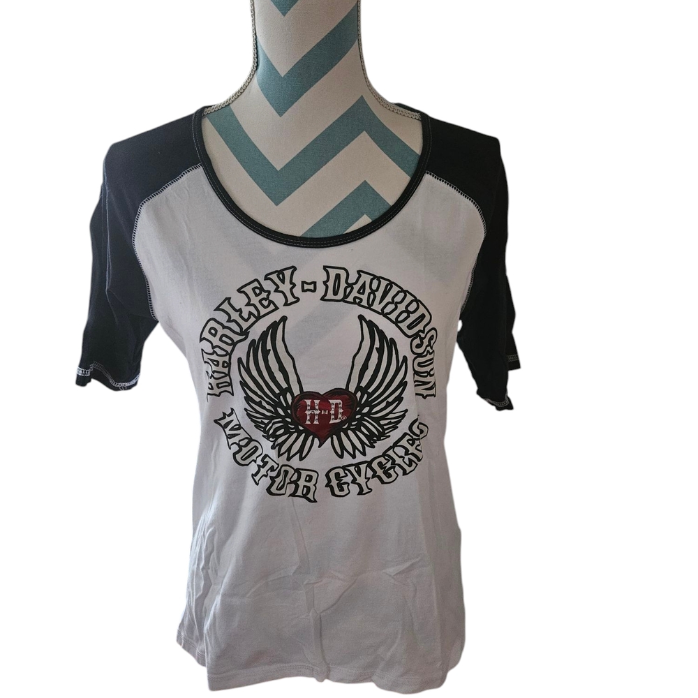 Harley-Davidson Women's Black and White Top.